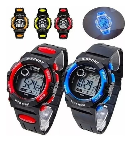 Reloj Deportivo Juvenil Led Resistente Sumergible Kids Impor