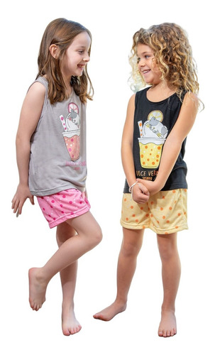 Pijama Nena Musculosa Y Short Verano Kids Susurro 3182