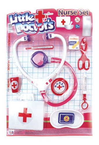 Kit Médico Infantil Enfermeira Little Nurce Doctora Socorros