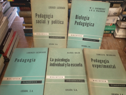 Biblioteca Pedagógica - Adler, Luzuriaga, Meumann, Waldron (Usado)