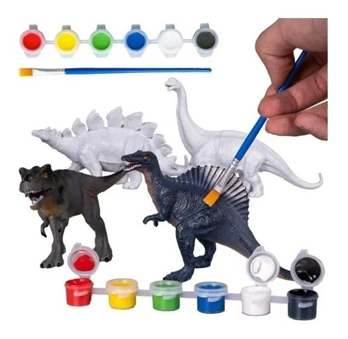 Juguete Para  Pintar Didáctico Dinosaurios Y Animales