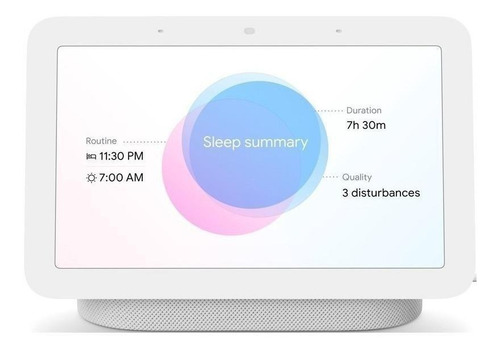 Imagen 2 de 2 de Google Nest Hub 2nd Gen con asistente virtual Google Assistant, pantalla integrada de 7" chalk 110V/220V
