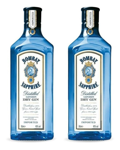Gin Bombay Sapphire 750ml Pack 2 Unidades