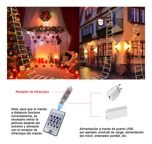 Decoración Navideña De 3 Metros De Luz Led Con Papá Noel Tre