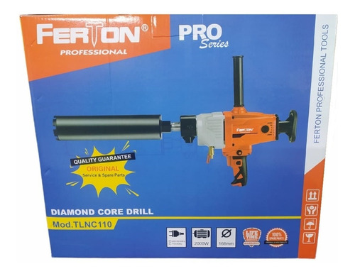 Imagen 9 de 10 de Taladro Saca Nucleo 3500w 110v Ferton