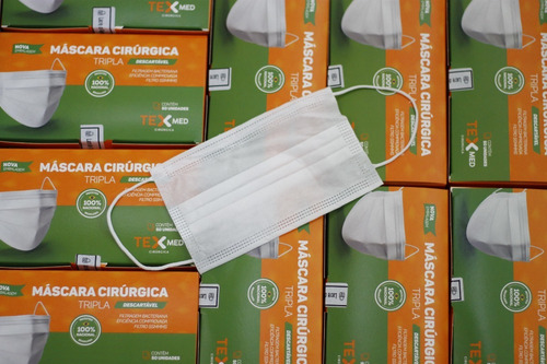Imagem 7 de 7 de Máscara Descartável Tripla Camada Clip Nasal Anvisa 50 Un