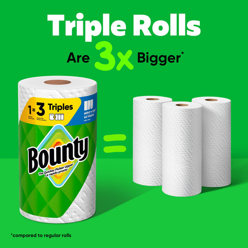 Sábana Completa Paper Towels Bounty, Color Blanco, 2 Rollos