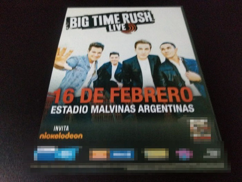 (pd313) Publicidad Clipping Big Time Rush Malvinas * 2014