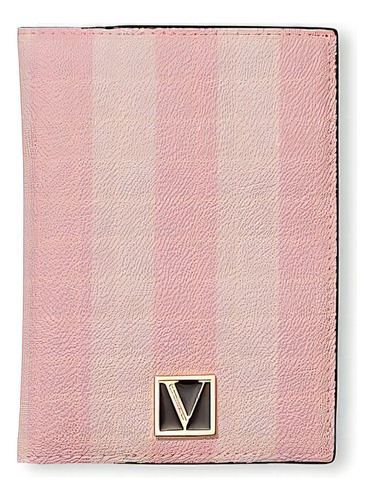 Porta Pasaporte Victoria's Secret Rayas Iconicas Color Rosa