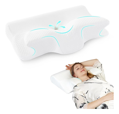 Feivos Almohada Cervical Ampliada De Espuma Viscoelastica Pa