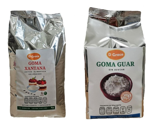 Imagen 1 de 5 de Goma Xantana Y Goma Guar 1 Kg Sin Gluten Keto Alimenticio