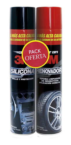 Pack Silicona Y Renovador De Neumaticos 3m 480gr
