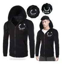 Comprar Sudadera Hombre Hoodie Con Cierre Y Gorro Moda Slim Fit