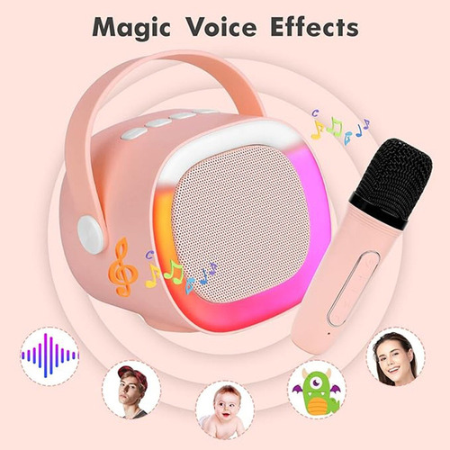 Micrófono Inalámbrico Led Con Altavoz Bluetooth Portátil Mi