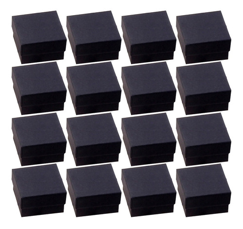 48 Cajas De Joyería De Cartón Kraft Negro Para Collar