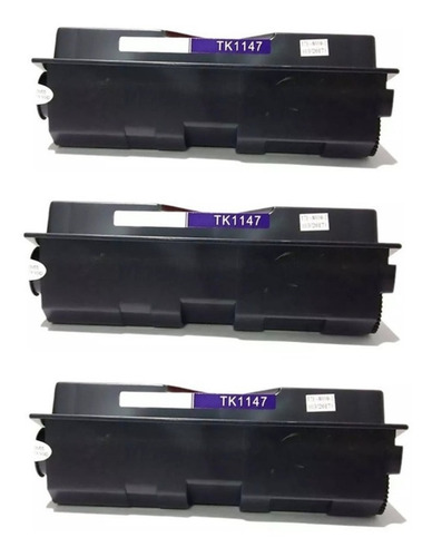 Kit 3 Toner Compativel Com Kyocera M2035dn M2035 Tk-1147 Tinta Preto