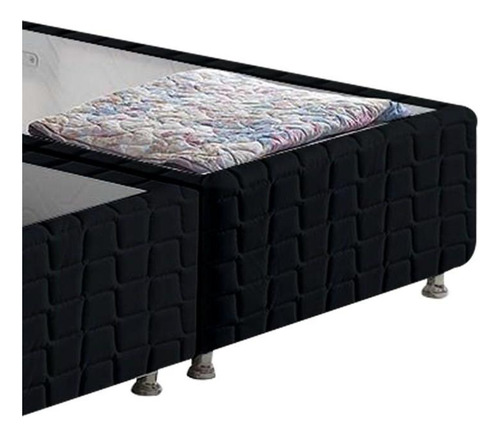 Cama Box Baú Universal Queen Bordado Black (158x198x35) - D