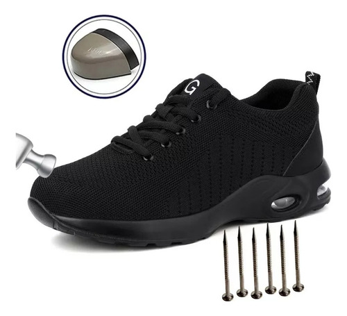 Zapatos De Seguridad Fibra Kevlar Acero Ligero Tenis Unisex