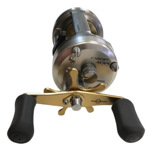 Reel Rotativo Shimano Cardiff 401a Izquierdo Color Plateado