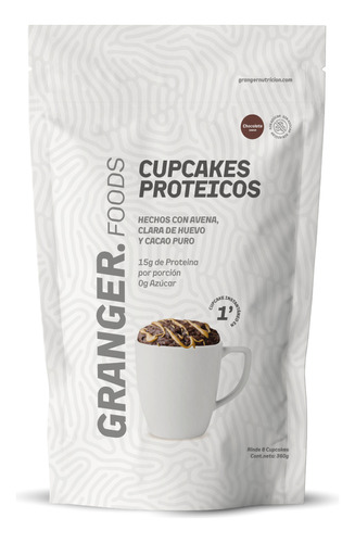 Cupcakes Proteicos Cacao Puro Granger 