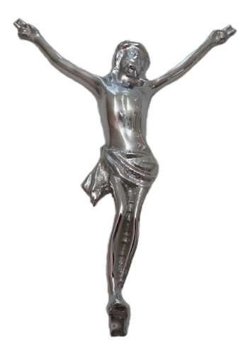 Cristo, Jesus, Material Bronce Cromado, 13cm. Crucifijo. 
