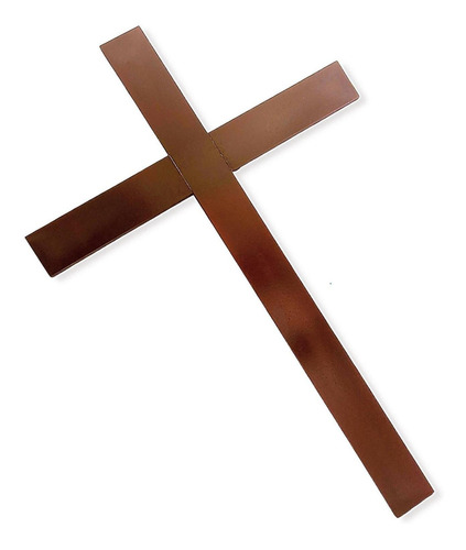 Crucifixo Parede Madeira Cruz De Madeira Sem Cristo 100cm Cor Marrom