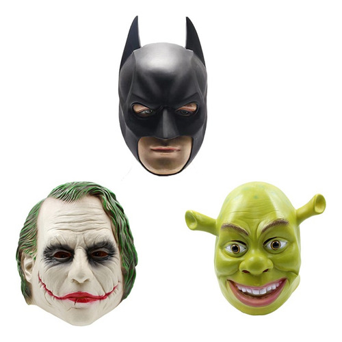 Máscara Batman de goma de alta calidad, máscara Guasón Black Color Cos