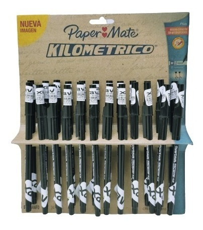 Boligrafo Negro Kilometrico Paper Mate 8236 0.28$ Xavipaper