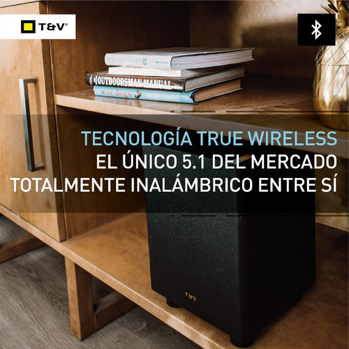 Imagen 8 de 9 de Barra De Sonido Home Theater 5.1 Inalambrica 200w 4k Hdmi