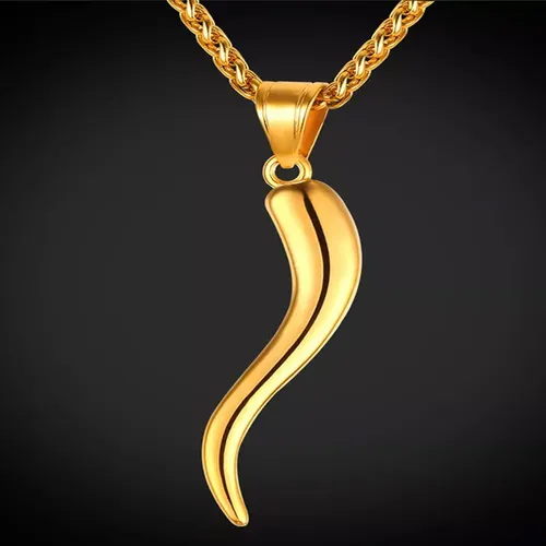 Collar Con Colgante De Cuerno Italiano Para Hombre, Amuleto