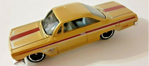Hot Wheels Yellow '62 Chevy, Made In Malaysia 2003 Car 