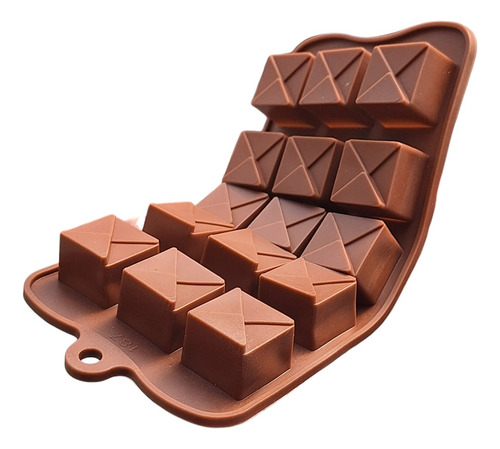 *molde De Silicon 15 Cuadros Cubos Choco Jabon Gomita