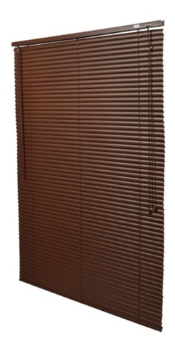 Persiana Horizontal De Pvc 120x140 Café Madera Oscura