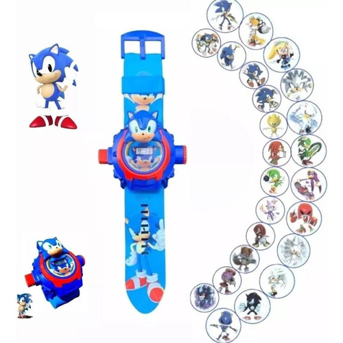 Relógio Sonic Infantil Projetor De Imagens Digital Brinquedo
