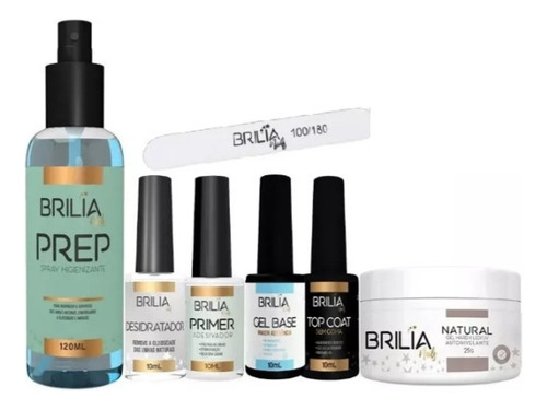 Brilia Nails Kit Manicure Alongamento De Unhas Em Gel Fibra