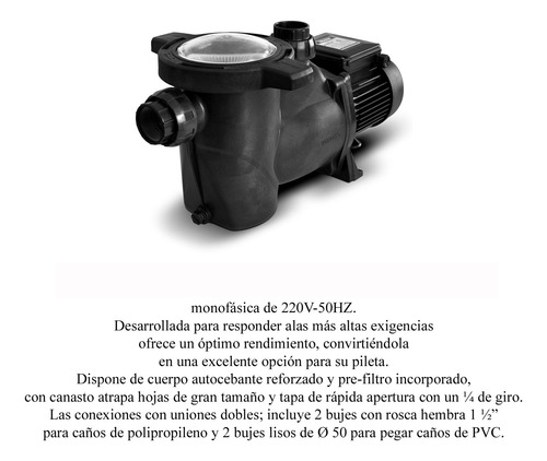 Filtro Bomba Acces Y Kit Luz 16w Rgbw Pileta Hormigon 35000l