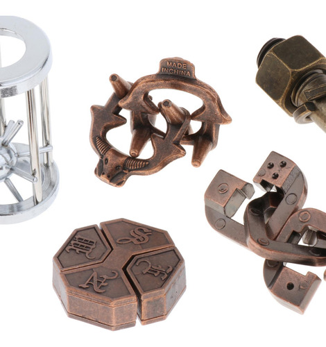 5 Tipos / Juego Retro 3d Lock Juguetes Rompecabezas Estilo 1