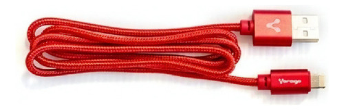 Cable Vorago De Carga Micro Usb B/para Apple Macho A Usb A Color Rojo