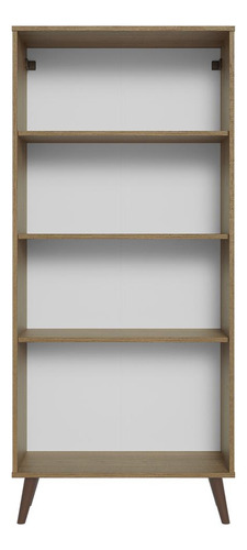 Cristaleira 70 Cm 2 Portas Vidro Com Pés Cônicos Madesa Rm Cor Rustic/Marrom