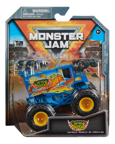 Monster Jam - Carrinho Escala 1:64 - Carnage Asada