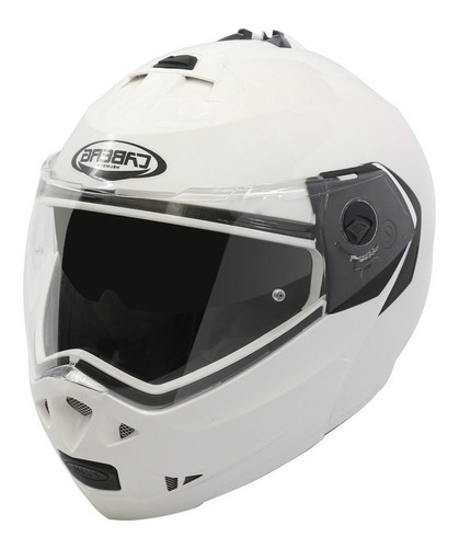 Casco Caberg Duke Rebatible Blanco Con Pinlock Bertone Motos