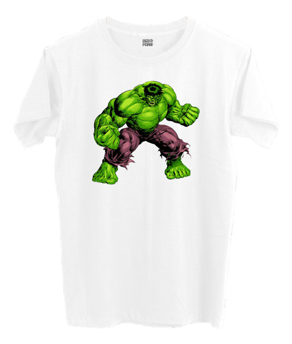 Playera Blanca Hulk Hombre Marvel Comics 1426