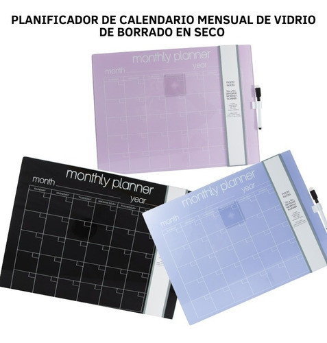 Pizarron Actividade Monthly Planner Plumón Planeador Mensual