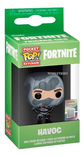 Funko Pop Llavero Fortnite Havoc Original Scarlet Kids