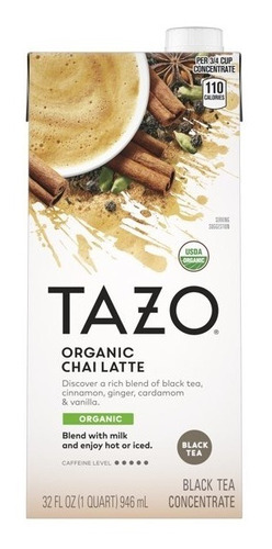 Tazo Concentrado Liquid Chai Latte Organic Starbucks Café Té