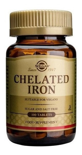 Chelated Iron 100 Tab * Solgar - Unidad a $81000