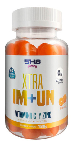Vitamina C Zinc Xtra Imun 180 G 60 Gomitas Naranja 5h8 Sfn