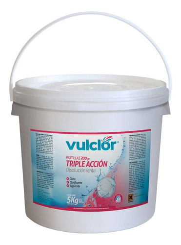 Triple Accion Pastillas 200gr X 5kg Vulclor Disolucion Lenta