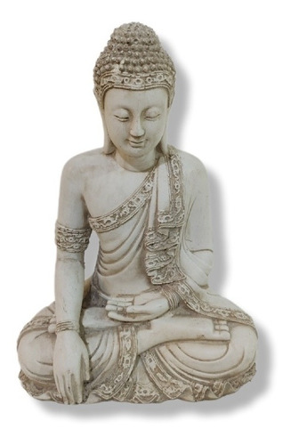 Buda Thai Grande Meditando Apto Exterior Resina Decooriental