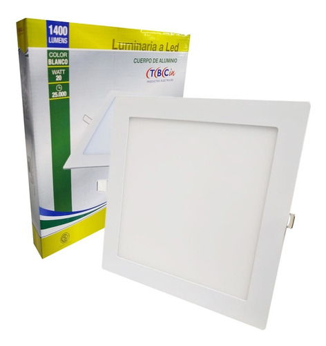 Panel Led Cuadrado 20w Color Blanco Para Embutir